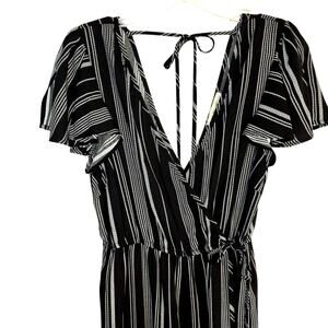 B-O-G  Small Black Women's BOHO Maxi Pantsuit Jumpsuit Sleeveless Miss Size4 6 S